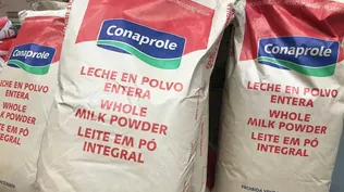 Leche en polvo exportada hacia Brasil.