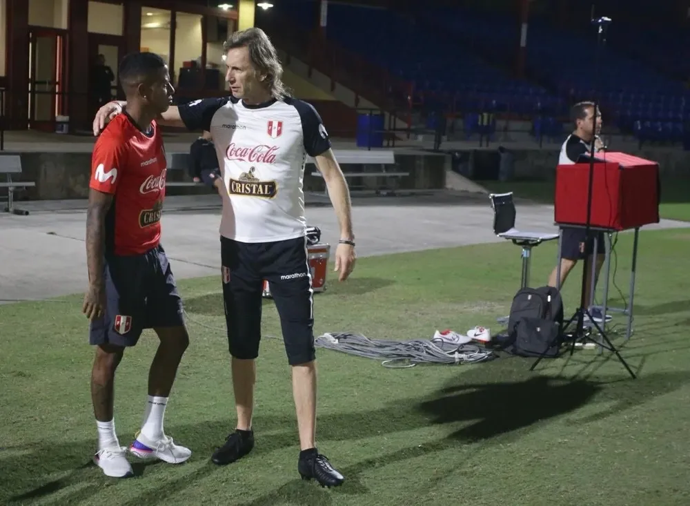 Andy Polo y Ricardo Gareca en la selección de Perú