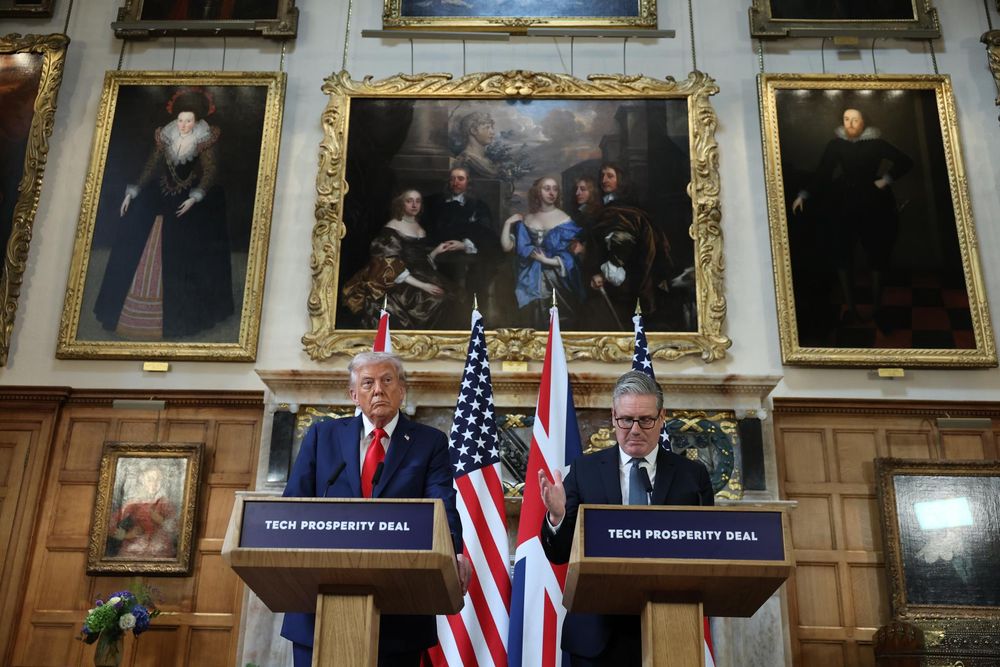 Donald Trump y Keir Starmer en Chequers, en el cierre de la visita del republicano al Reino Unido. EFE