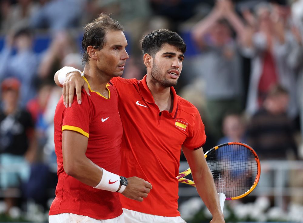 Rafael Nadal y Carlos Alcaraz. Rafael Nadal y Carlos Alcaraz.
