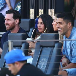 Lionel Messi, Antonela Roccuzzo, Sofía Balbi y Luis Suárez