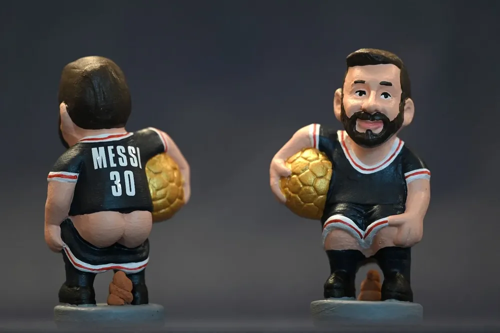 El Caganer de Messi con la de PSG