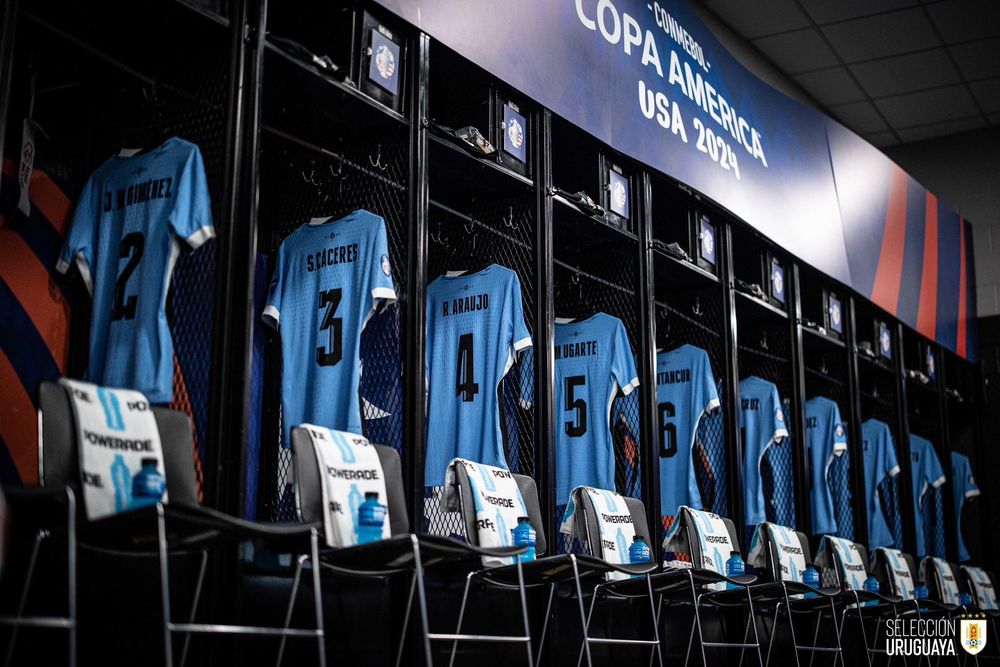 El vestuario de la selección de Uruguay ya está pronto para el partido ante Canadá por la Copa América 2024