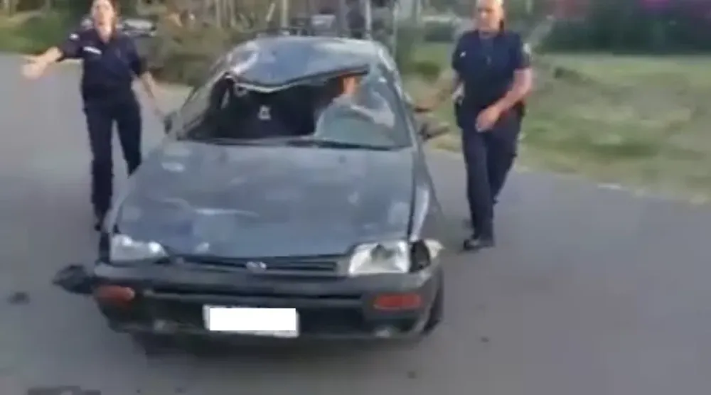 Auto que mató a un ciclista de 47 años el jueves pasado en ruta Interbalnearia.