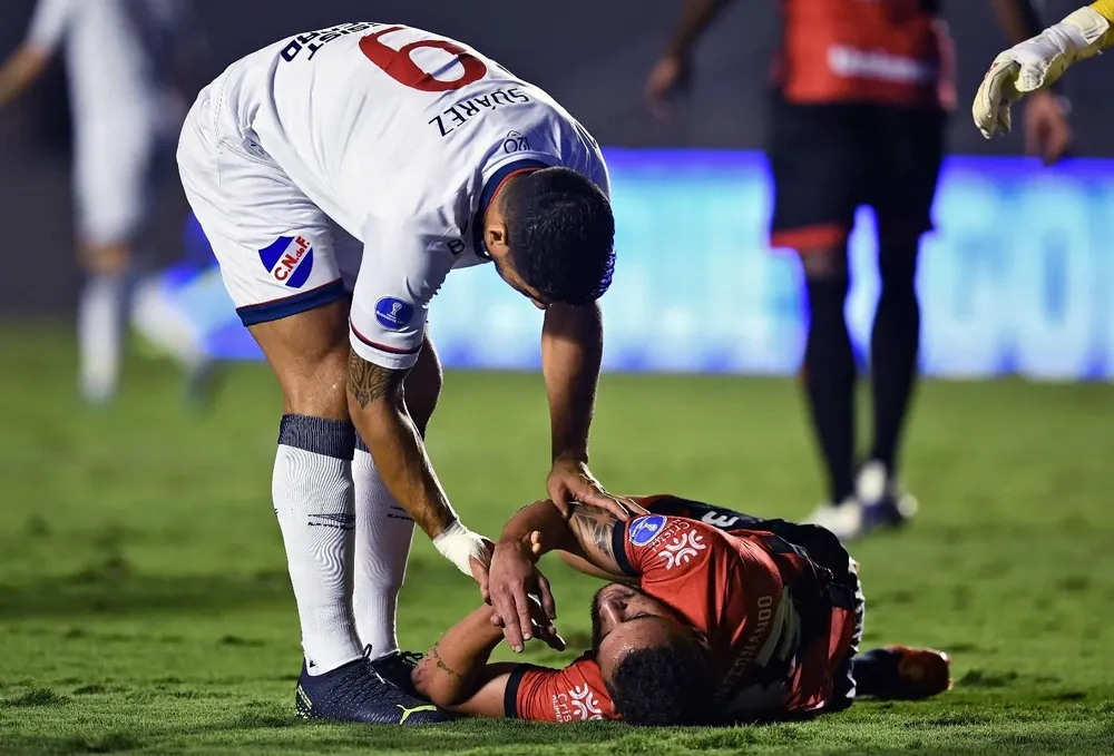 Luis Suárez en el partido de este martes en Goiás