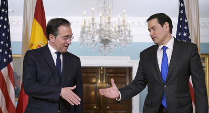 El ministro de Asuntos Exteriores español, José Manuel Albares y el secretario de Estado norteamericano, Marco Rubio.