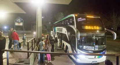 Pasajeros en la Terminal de Maldonado.