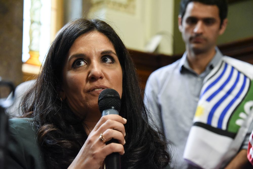 Lorena Quintana durante la campaña electoral de 2024. Archivo