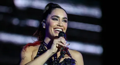 Lali se presentó en España