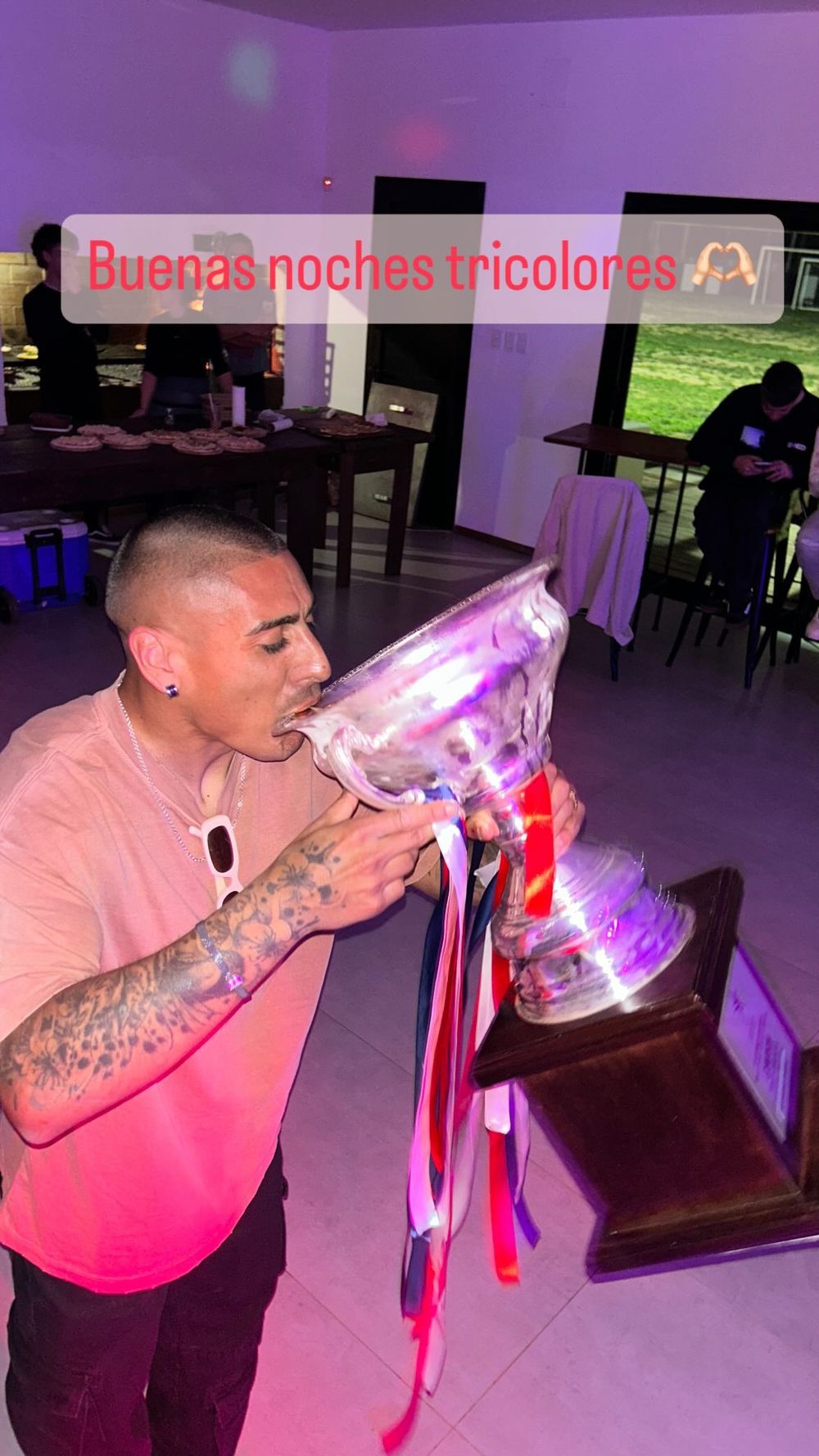 Diego Zabala en el festejo de Nacional