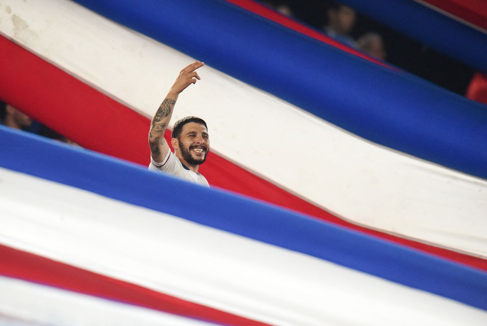 La hinchada de Nacional en la Abdón Porte