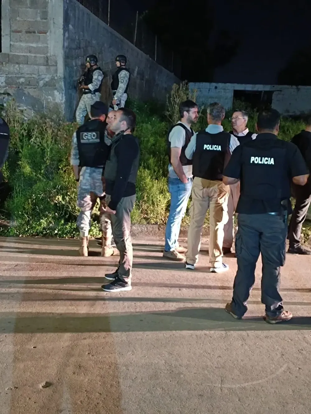 Nicolás Martinelli y José Azambuya en operativo policial