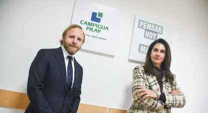 El gerente general de Campiglia Pilay, Javier Vigo, y la gerenta comercial, María Paula Ferreira