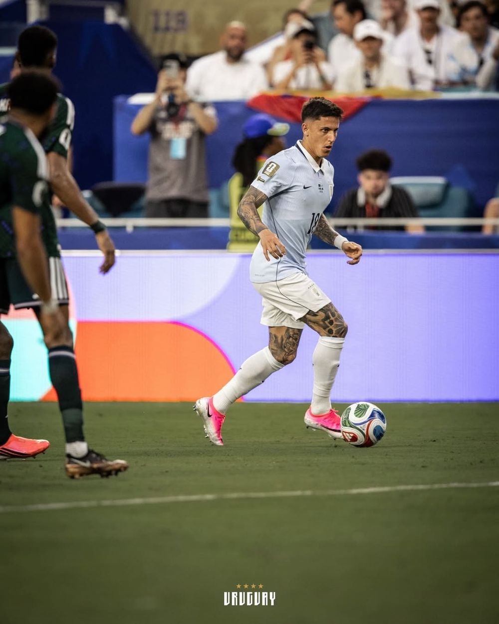 Brian Rodríguez en su debut con la selección uruguaya en el Mundial 2026