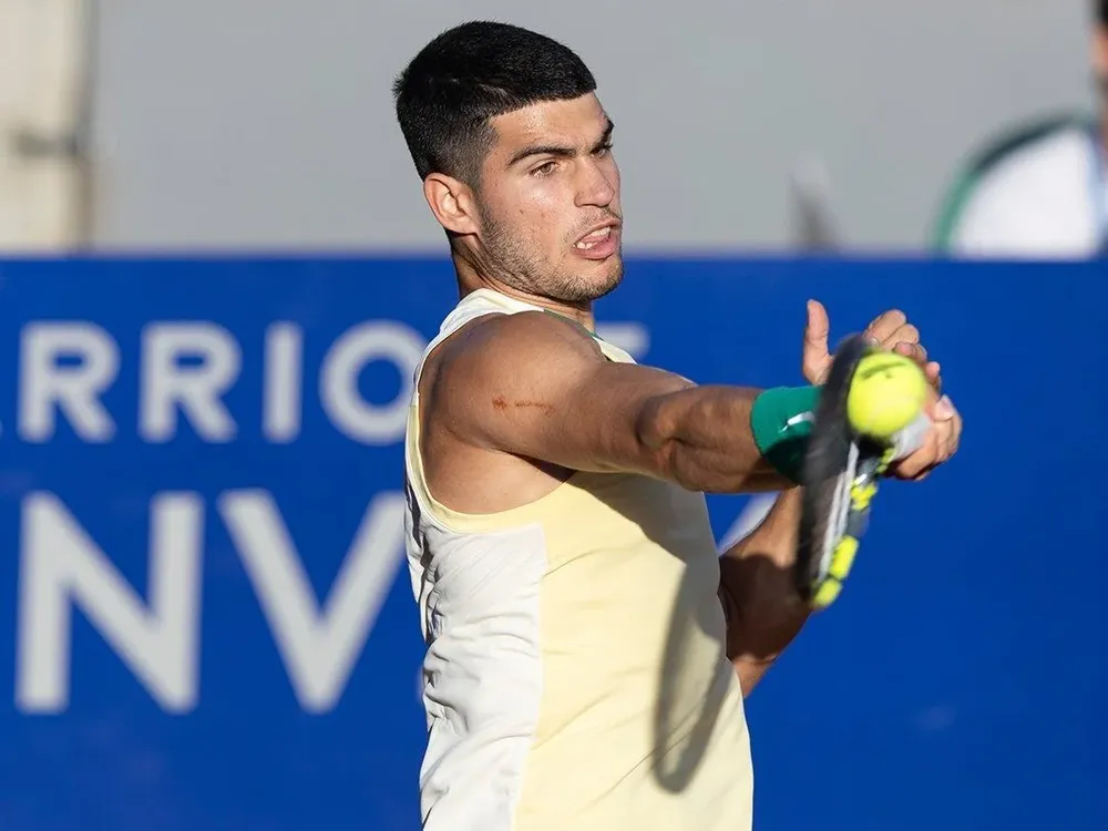 Alcaraz en rueda de prensa.