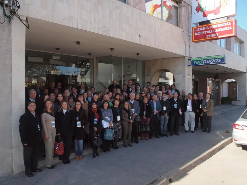 Representantes de las gremiales comerciales el sábado 15 en Pando