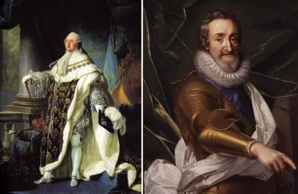 Los reyes de Francia Enrique IV (derecha) y Luis XVI compartían el mismo perfil genético