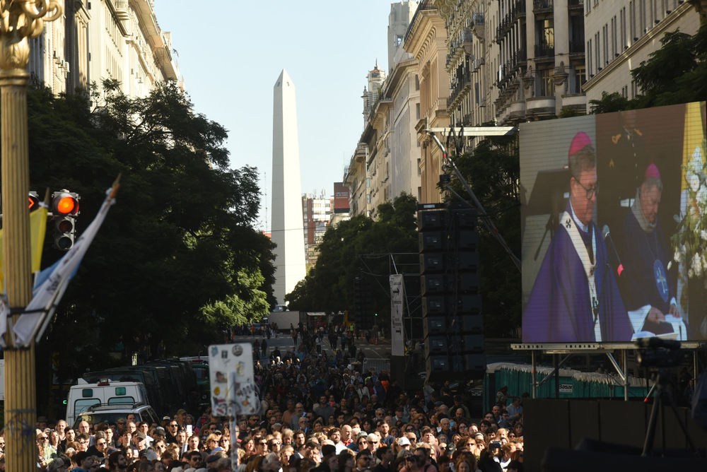 La emotiva despedida en Buenos Aires al papa Francisco. Foto: NA
