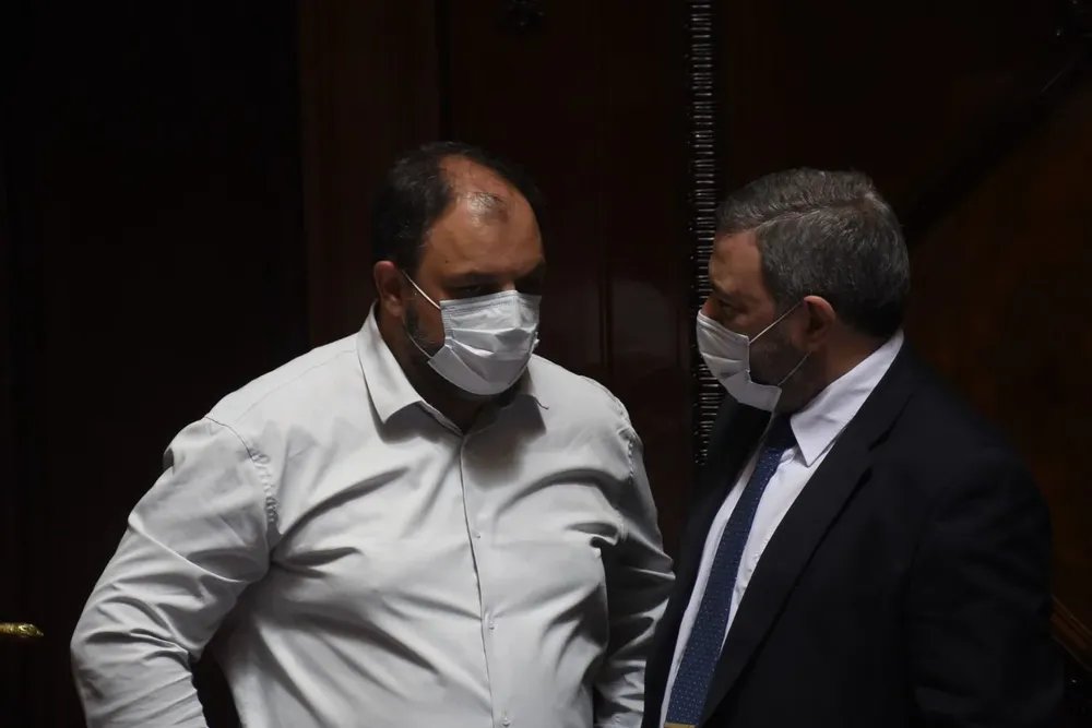 Charles Carrera y Mario Bergara, senadores del FA