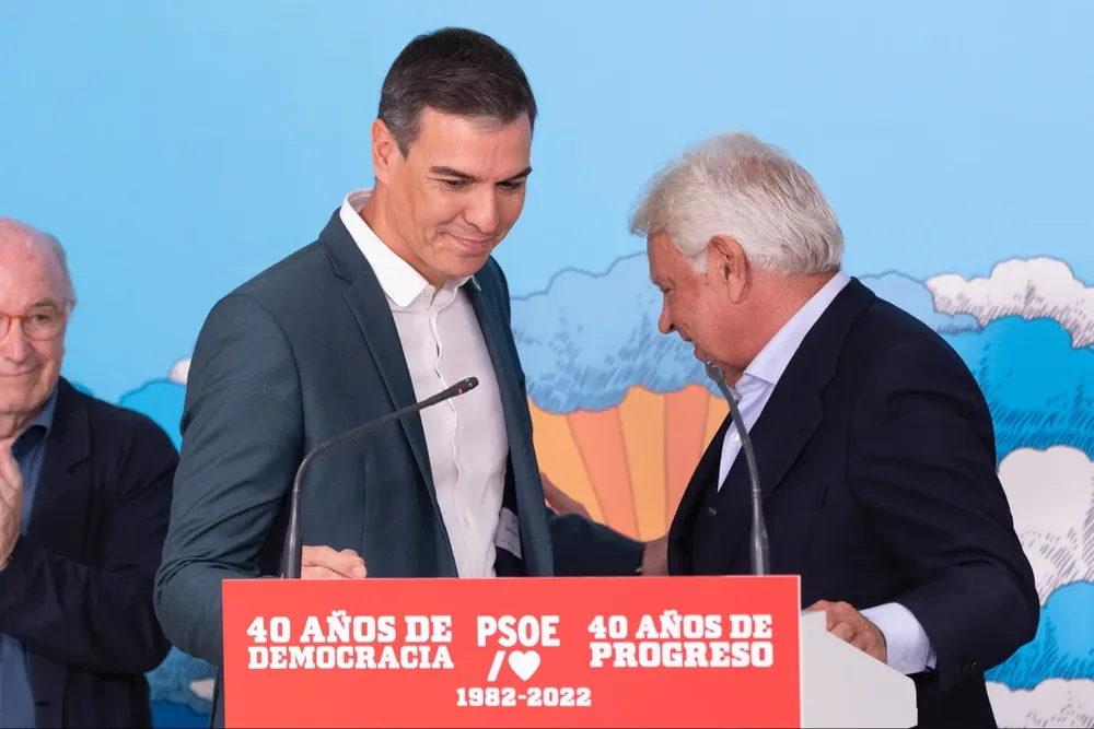 Pedro Sánchez y Felipe Gonzalez.