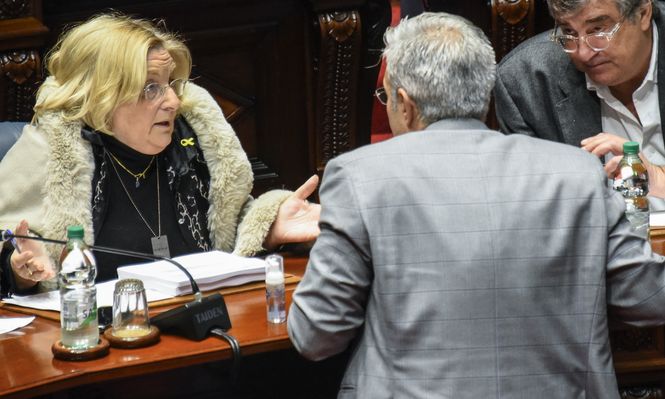 Graciela Bianchi, Robert Silva y Sergio Botana, tres de los senadores que negocian por Caja de Profesionales