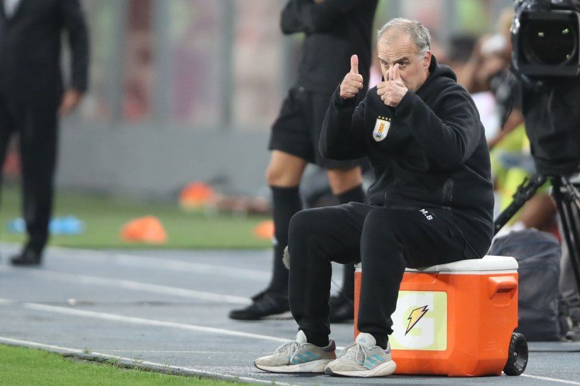 Marcelo Bielsa, técnico de la selección de uruguaya