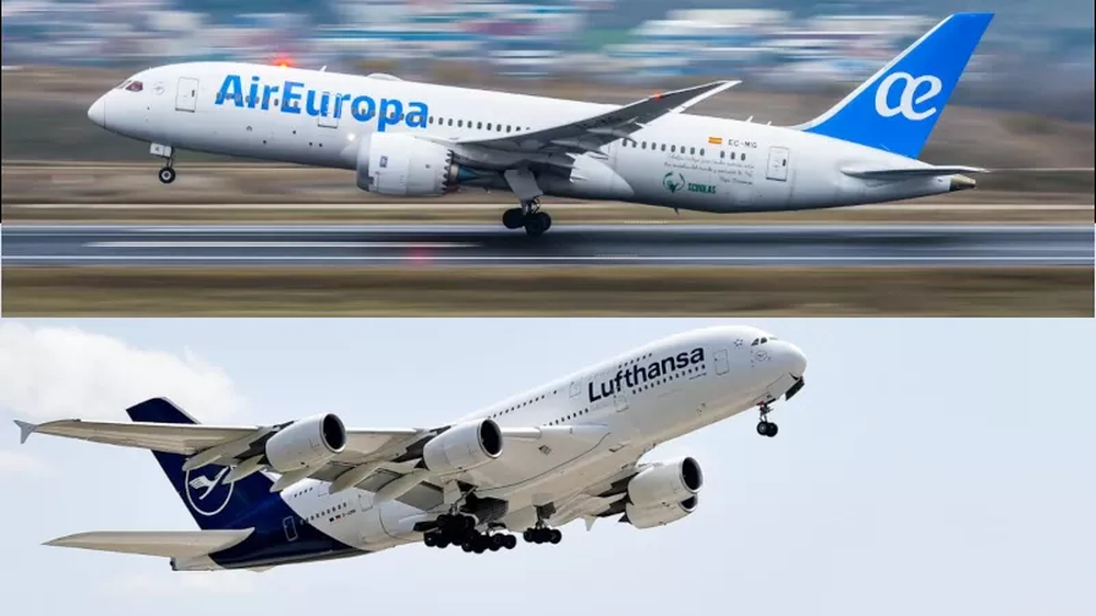 Avión de Air Europa y Lufthansa