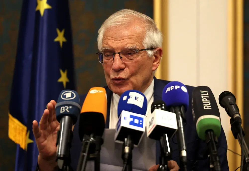El Alto Representante de la UE para Asuntos Exteriores y Política de Seguridad, Josep Borrell, da una conferencia de prensa en la capital iraní, Teherán