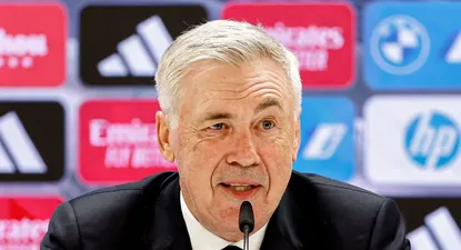 Ancelotti en rueda de prensa.