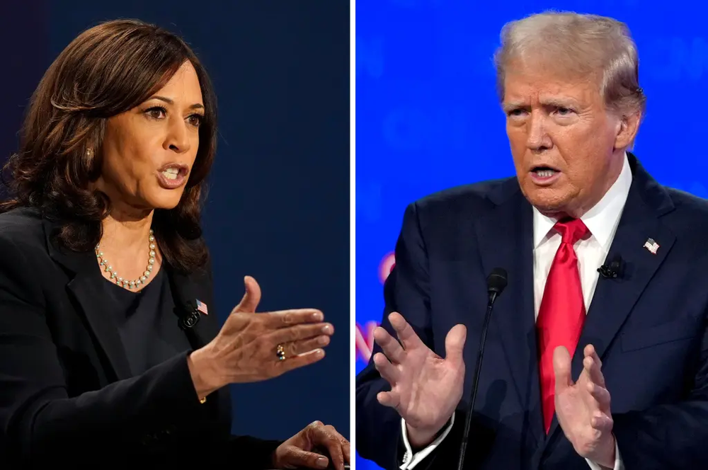Los candidatos a presidente de Estados Unidos, Kamala Harris y Donald Trump.