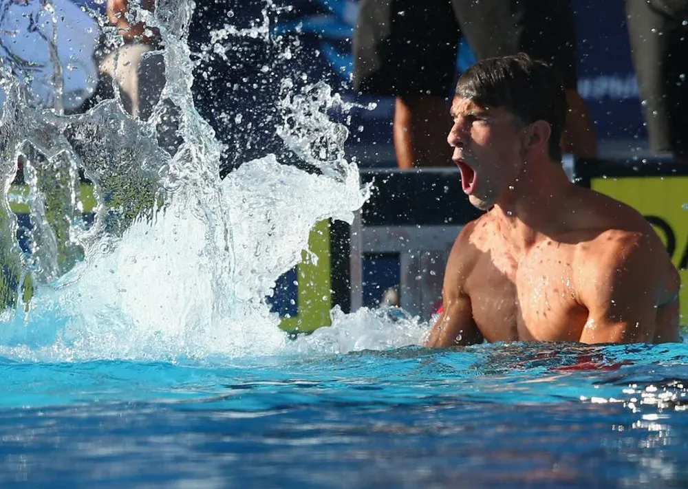 Michael Phelps eufórico