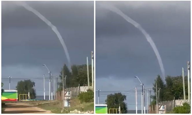 Tromba marina en la Playa Pascual
