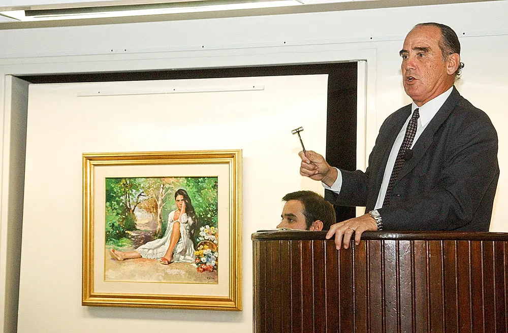 Horacio Castells durante un remate