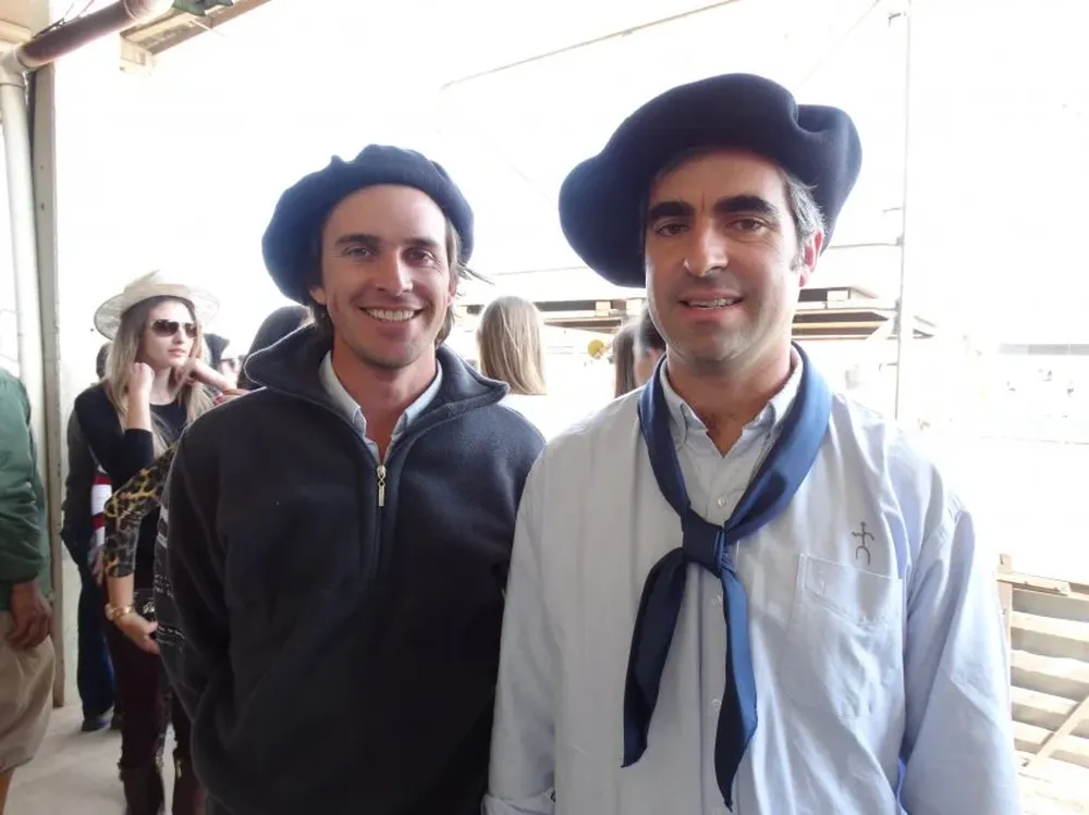 Matías Horta Reyes y Juan Salustiano Peirano en Expointer