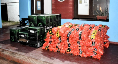 detuvieron a un hombre con 1.200 kilos de cebolla y 15.000 cajillas de cigarrillos de contrabando: mercaderia fue valuada en $ 3,5 millones
