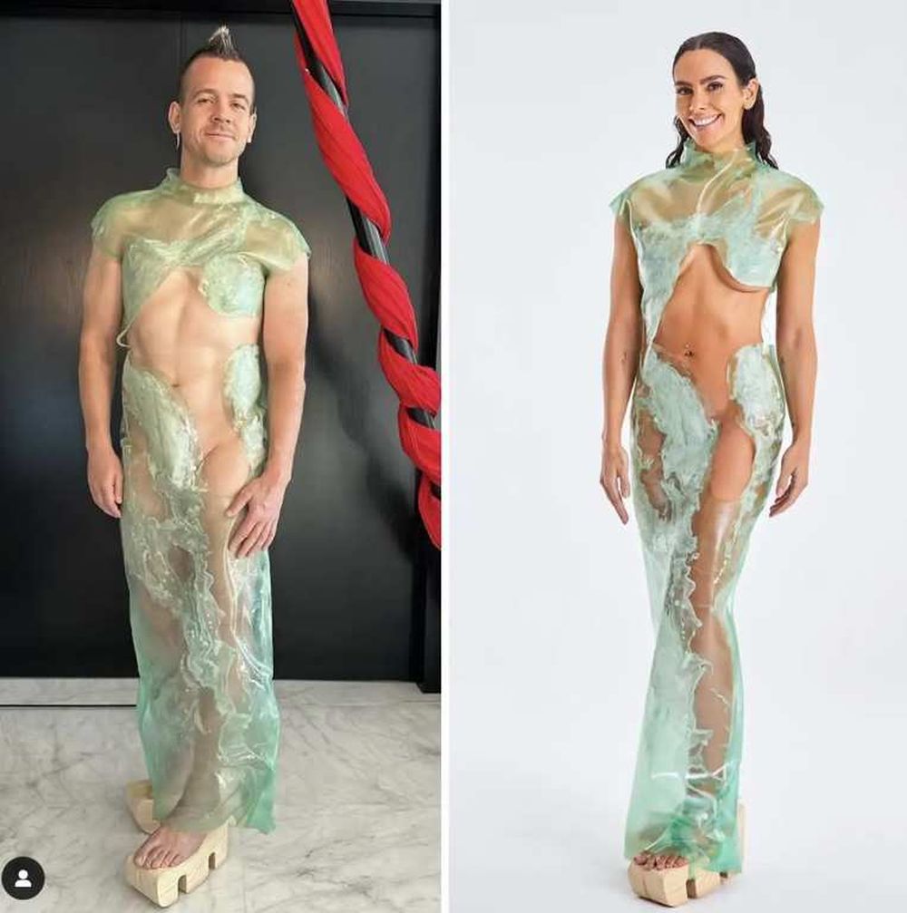 Daviz Muñoz y Cristina Pedroche con el vestido de ninfa de las Campanadas 2023