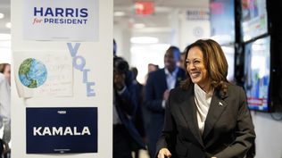 Kamala Harris visita oficina de equipo de campaña en Wilmington, Delaware, el 22 de julio