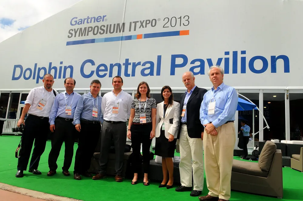 Los miembros de la comisión que representa a Uruguay en la Convención Gartner IT XPO 2013