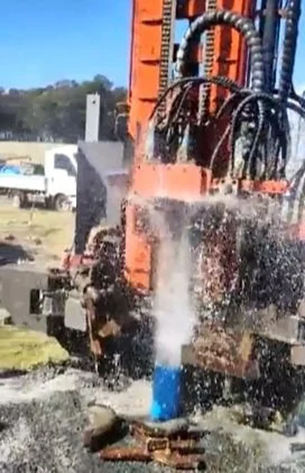 El pozo, en el campo en Rocha.