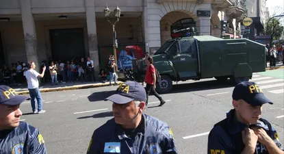 Una postal de la marcha de hoy