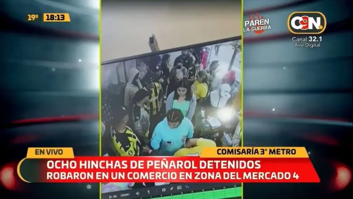 Hinchas de Peñarol detenidos en Paraguay por robar un celular