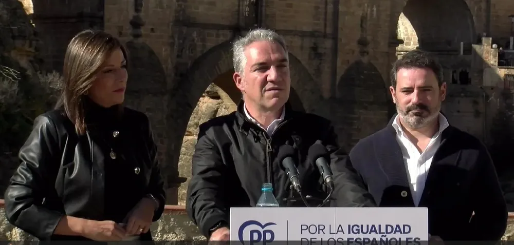 El vicesecretario de Coordinación Autonómica y Local y Análisis Electoral del PP, Elías Bendodo, en Ronda (Málaga).