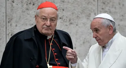 Angelo Sodano, junto al papa Francisco.