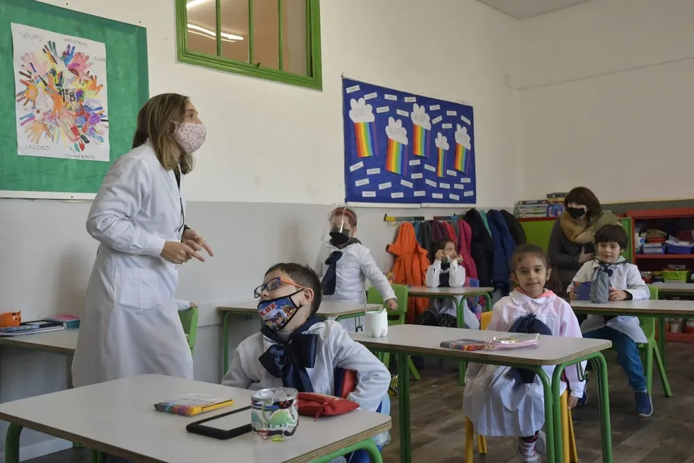 Salón de clases de una escuela pública