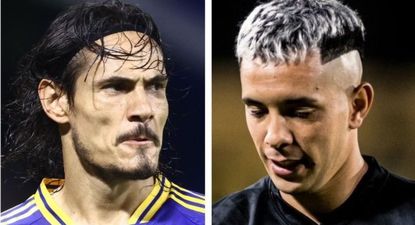 Edinson Cavani y Leonardo Fernández