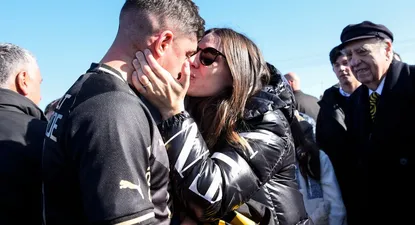 Mina y Valverde en la Ciudad Deportiva de Peñarol