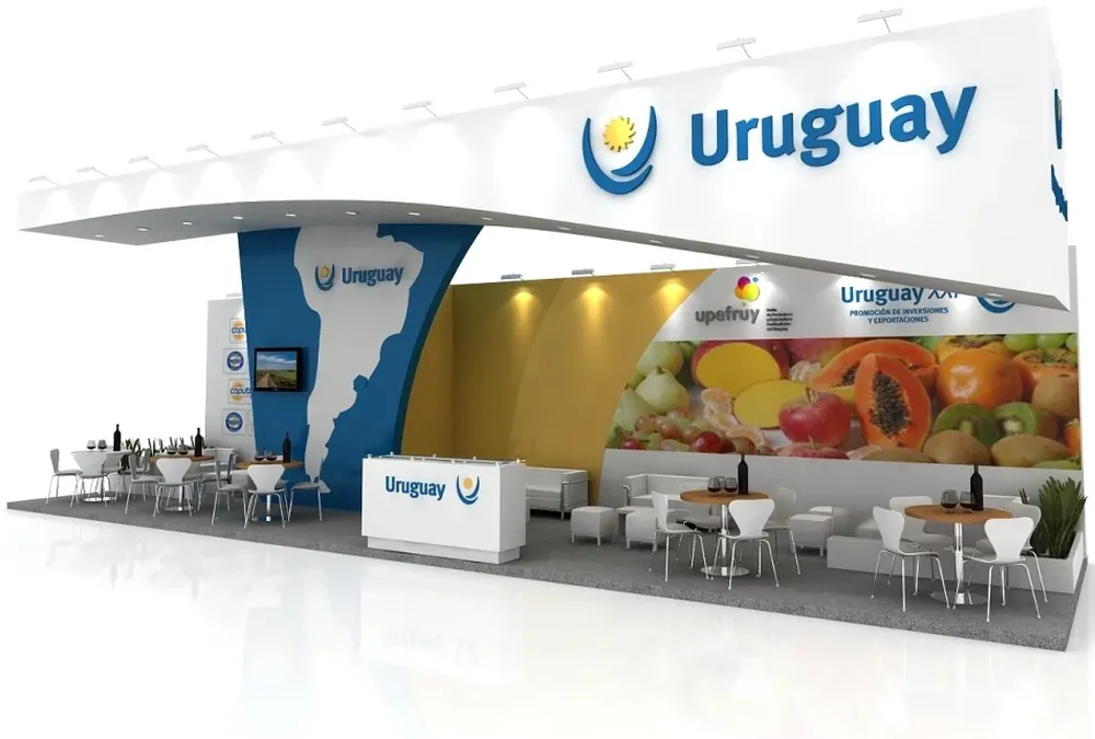 Así se verá el stand que Uruguay XXI instalará en la Fruit Logística de Berlín