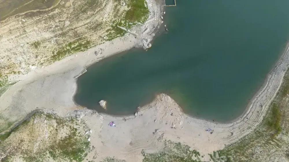 Vista aérea del pantano Darnius-Boadella, en Girona