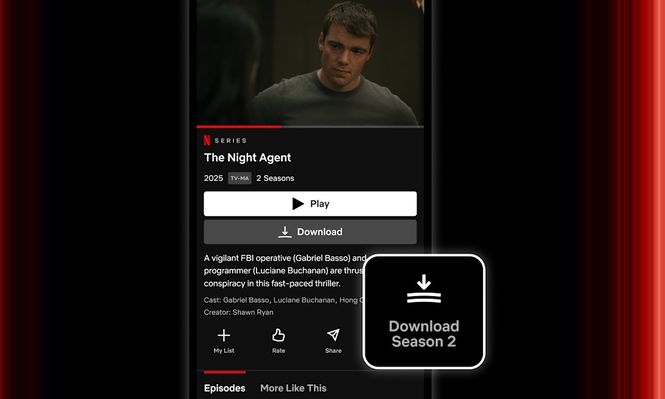 Netflix añade el botón para descargar temporadas completas de series en iOS