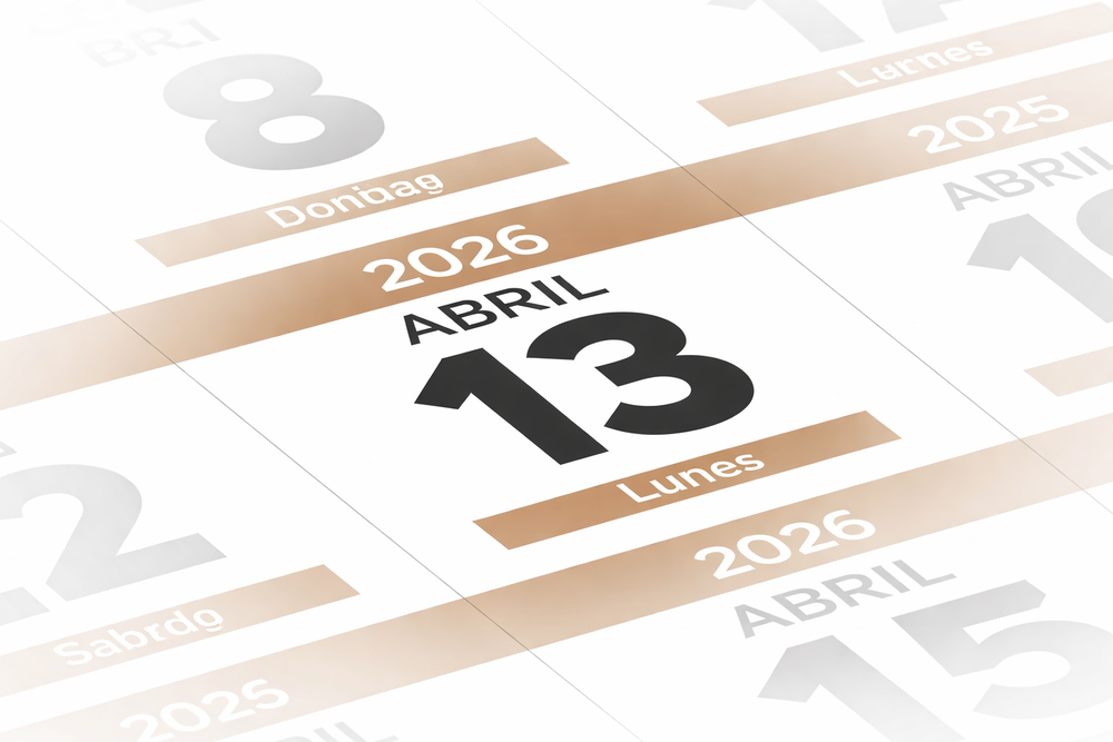 Calendario abril 2026